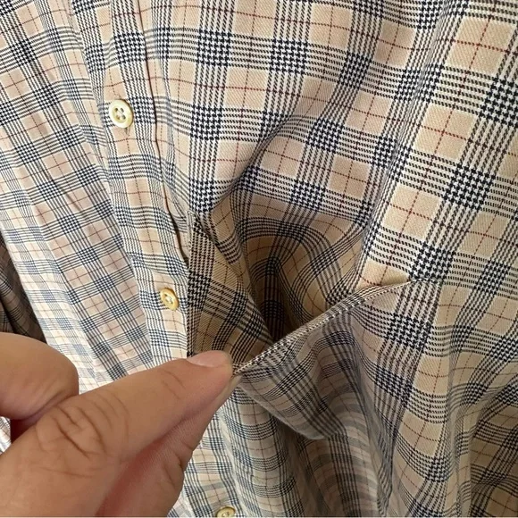 Burberry Men's Plaid Shirt - Brown and Gray - Picture 3 of 8